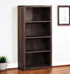 11.75" x 23.75" x 47.5" Cappuccino Particle Board Adjustable Shelves Bookshelf
